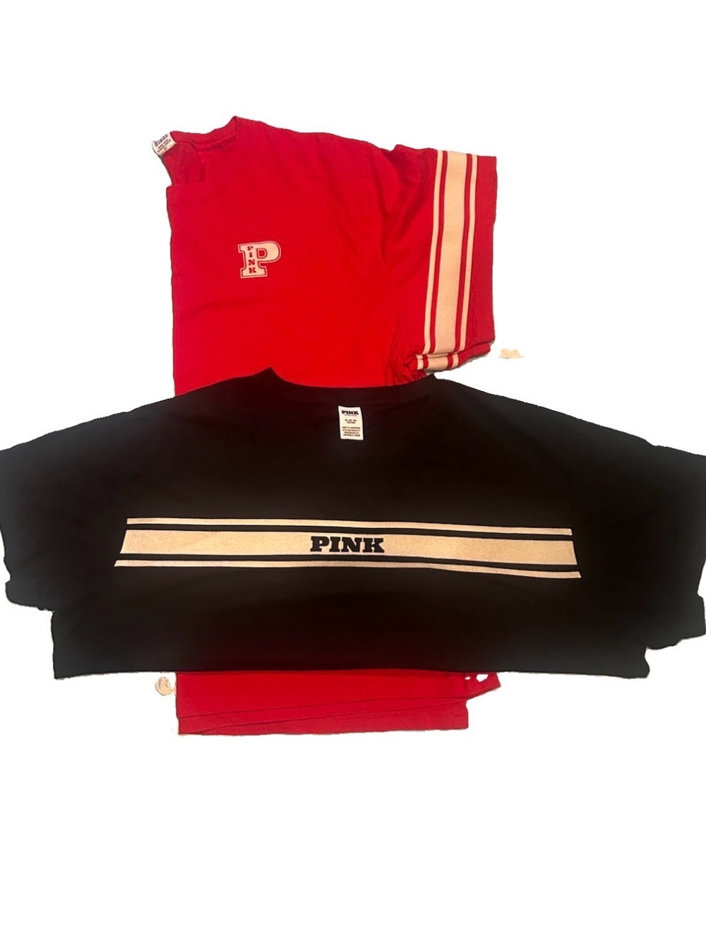 Victoria’s Secret PINK Graphic T-Shirt Bundle Red & Black Size XL